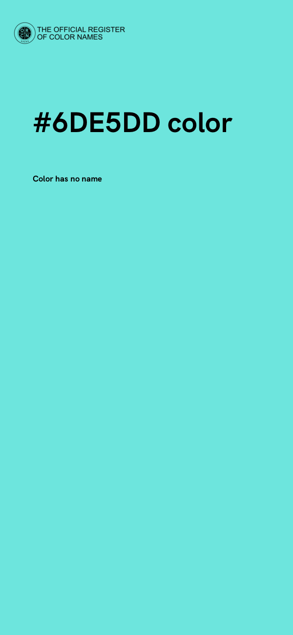 #6DE5DD color image