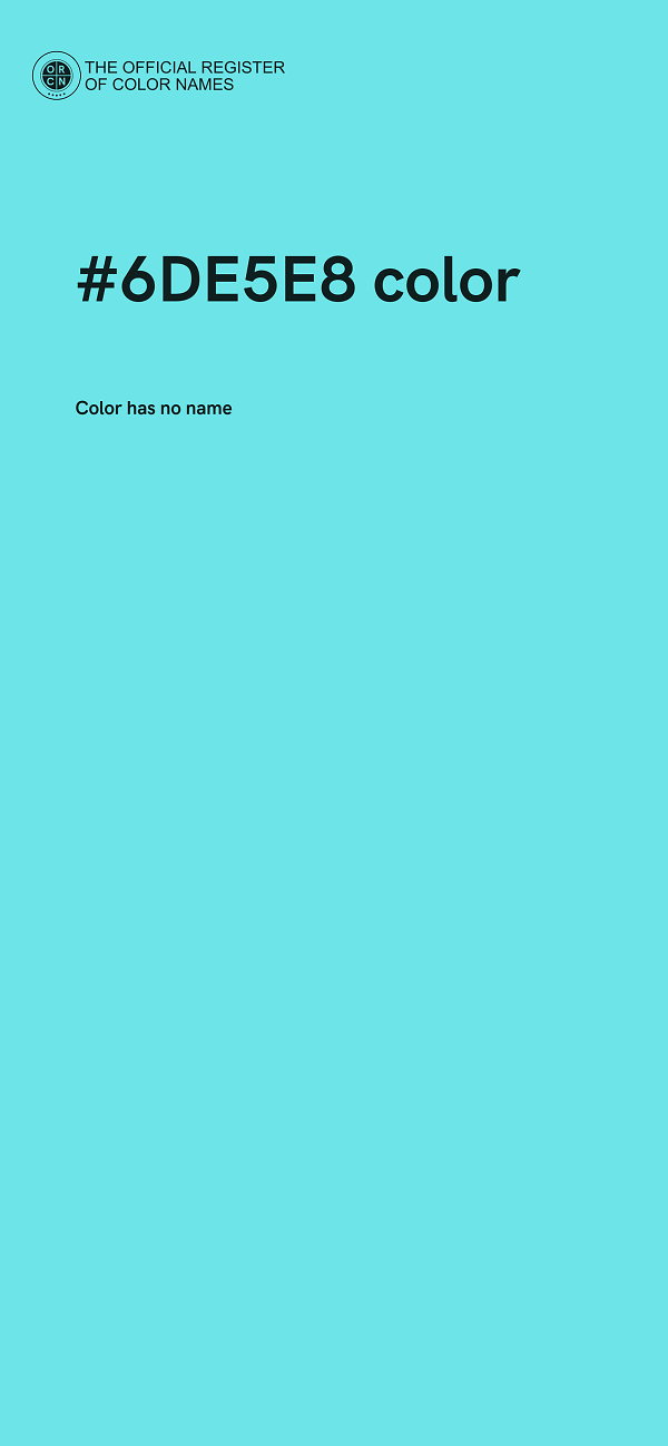 #6DE5E8 color image