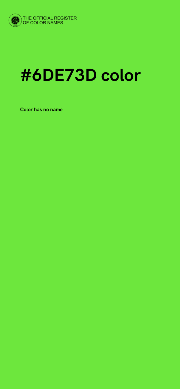 #6DE73D color image