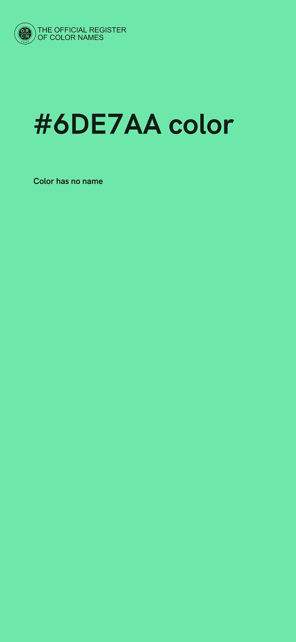 #6DE7AA color image