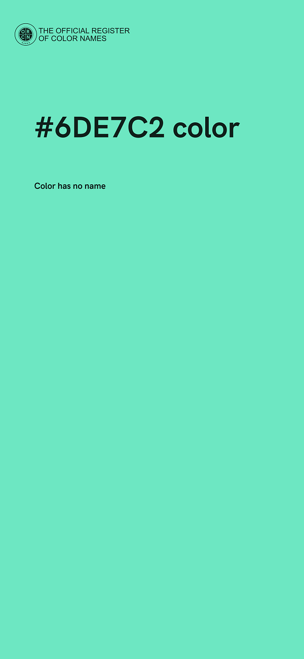 #6DE7C2 color image