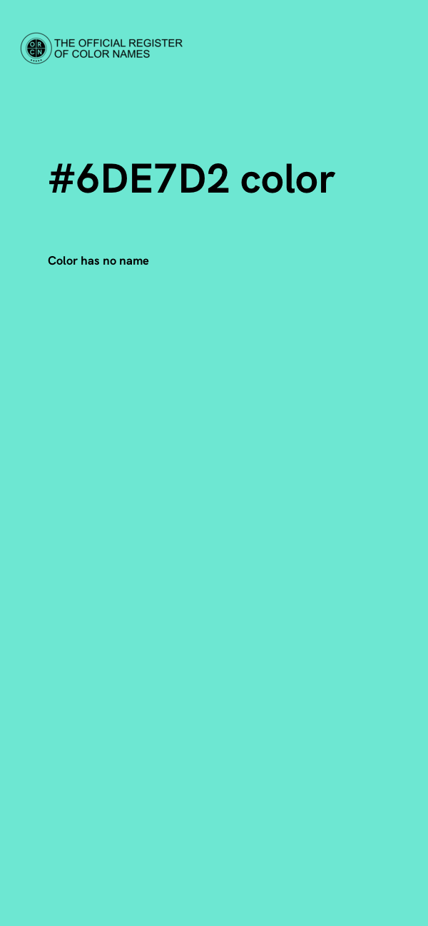 #6DE7D2 color image