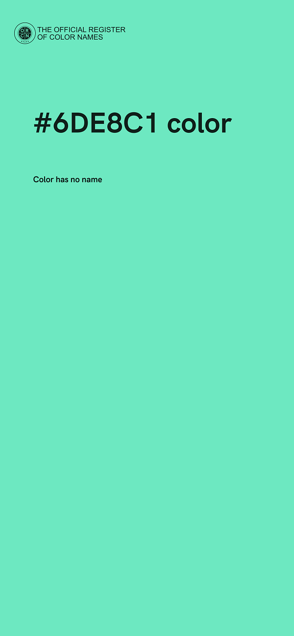 #6DE8C1 color image