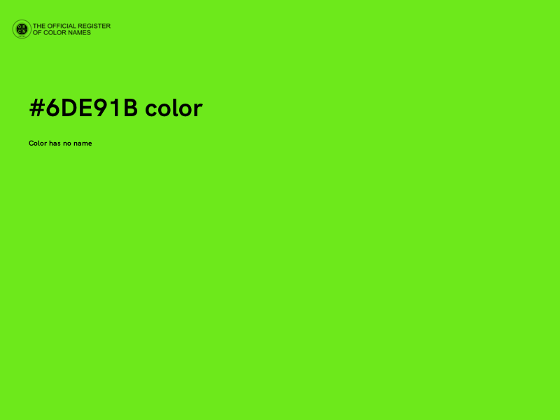 #6DE91B color image