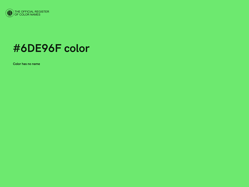 #6DE96F color image