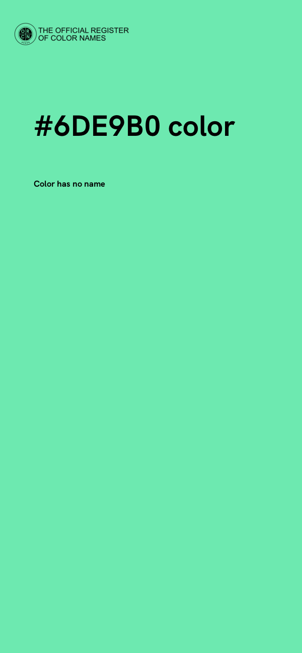 #6DE9B0 color image