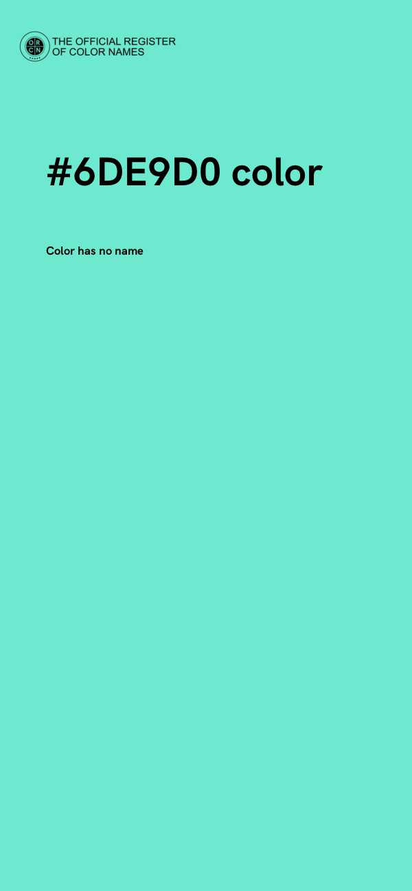 #6DE9D0 color image