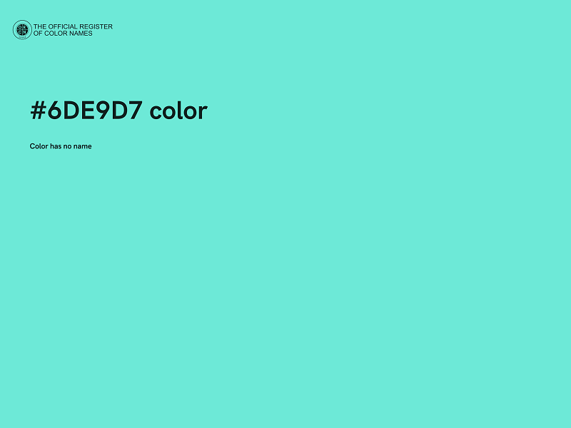 #6DE9D7 color image