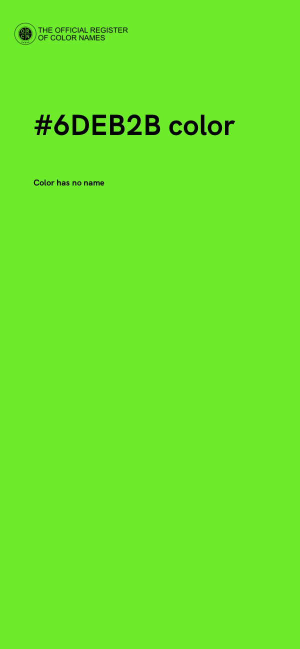 #6DEB2B color image