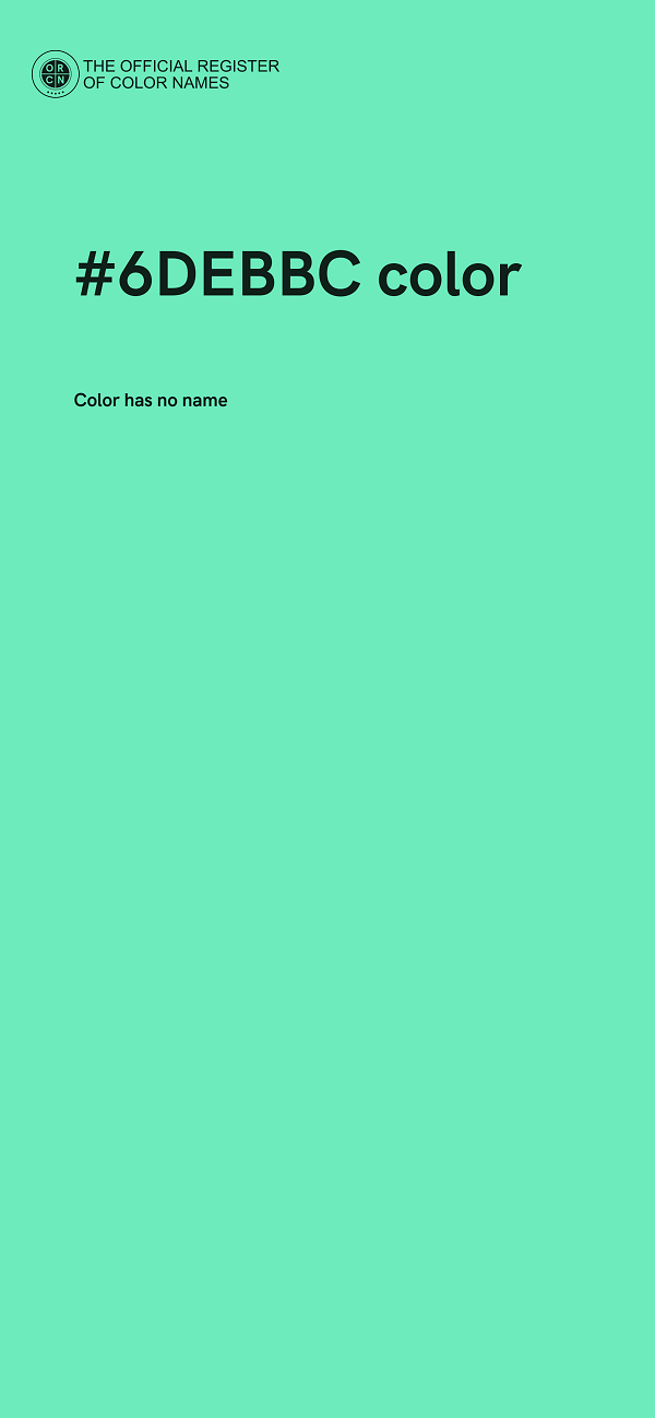 #6DEBBC color image