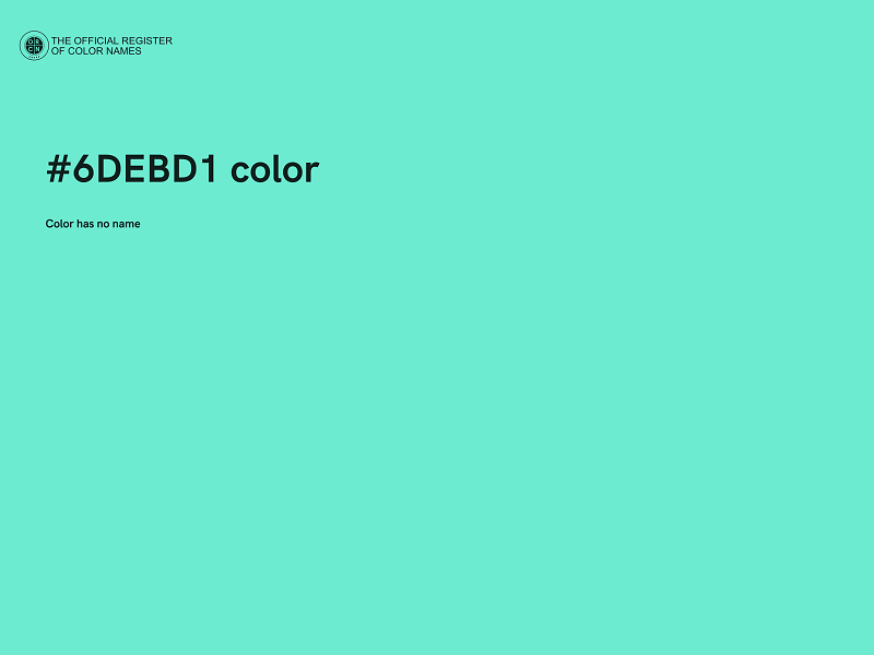 #6DEBD1 color image