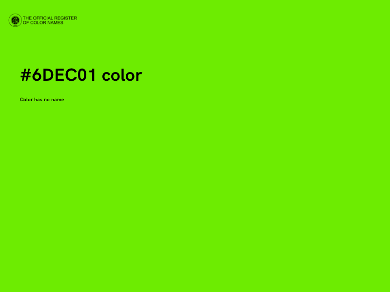 #6DEC01 color image