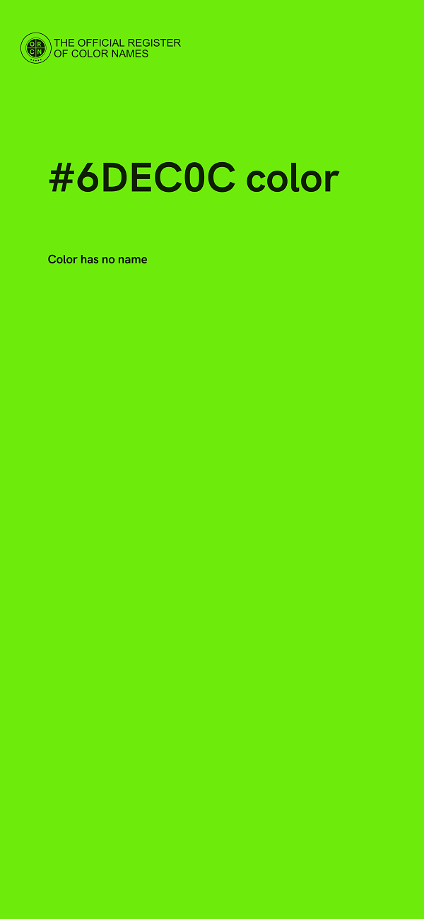 #6DEC0C color image