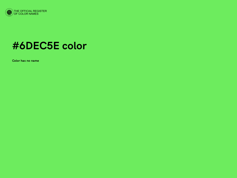 #6DEC5E color image