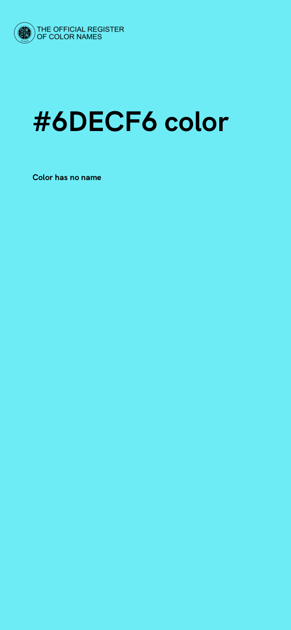 #6DECF6 color image