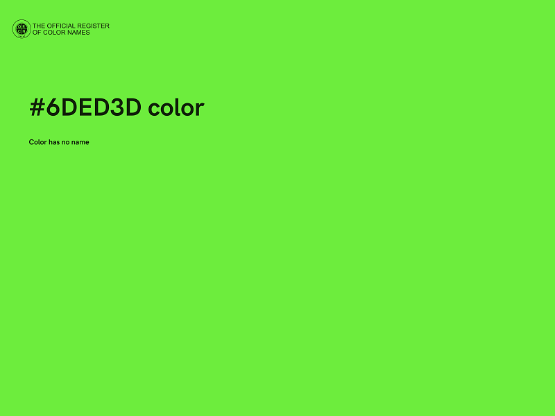 #6DED3D color image