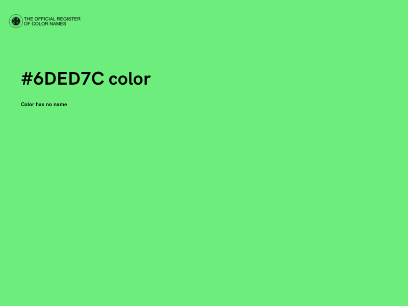 #6DED7C color image