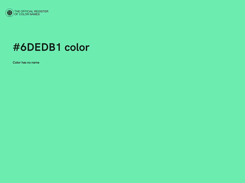 #6DEDB1 color image