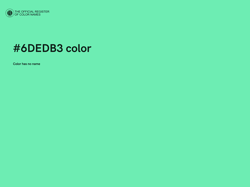 #6DEDB3 color image