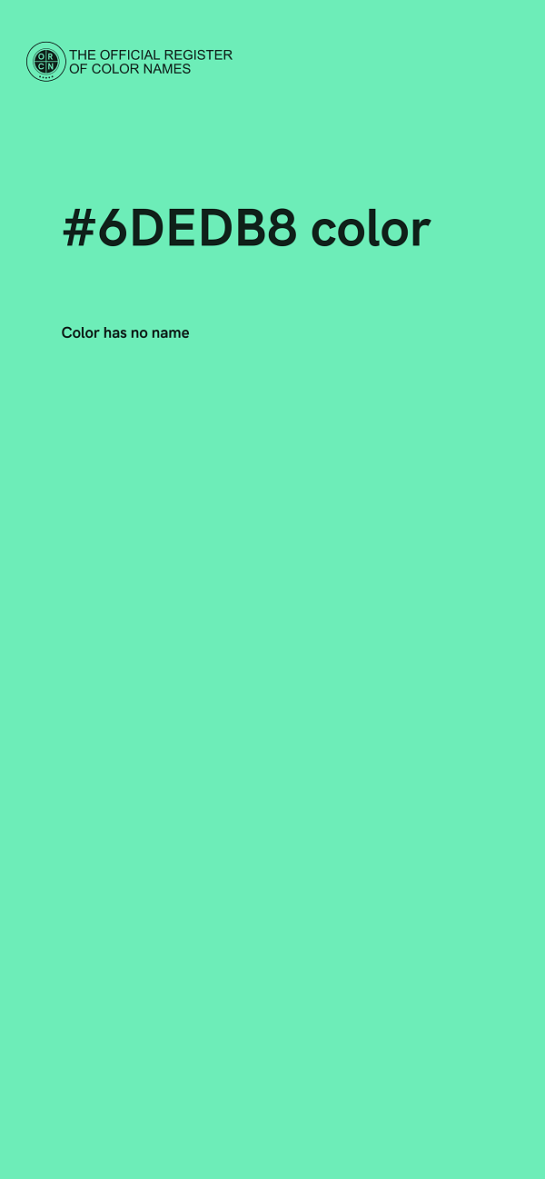 #6DEDB8 color image