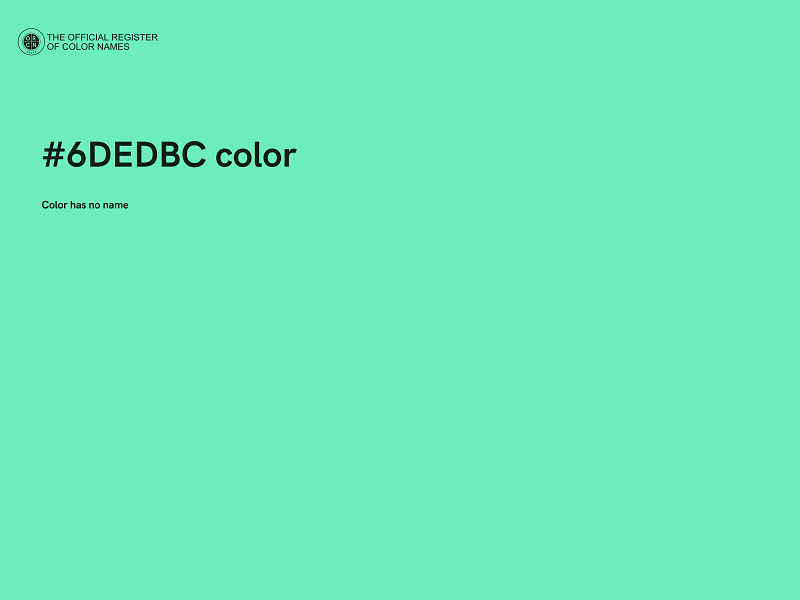 #6DEDBC color image