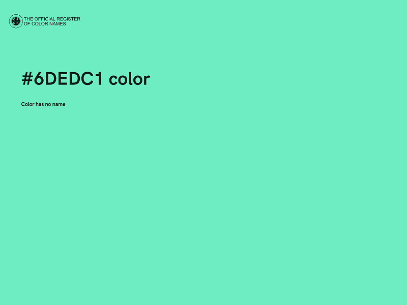 #6DEDC1 color image