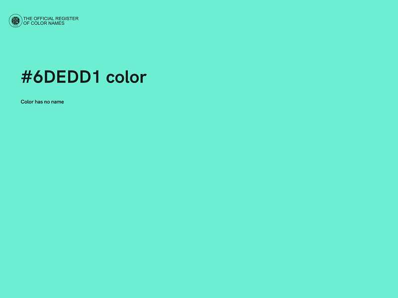 #6DEDD1 color image