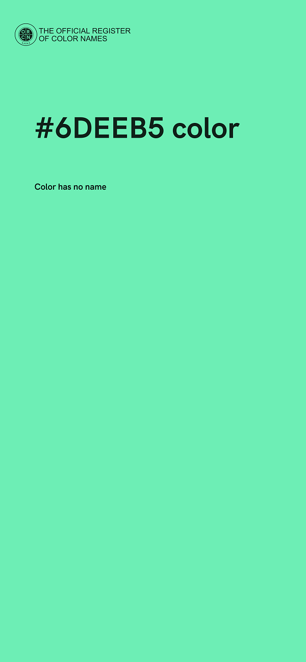 #6DEEB5 color image