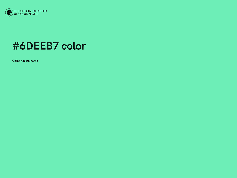 #6DEEB7 color image