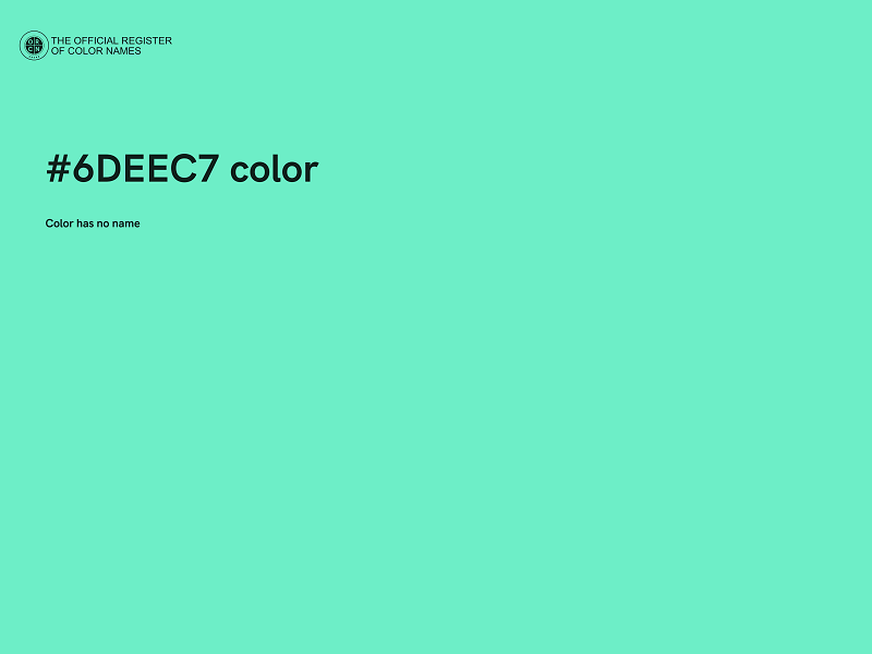 #6DEEC7 color image