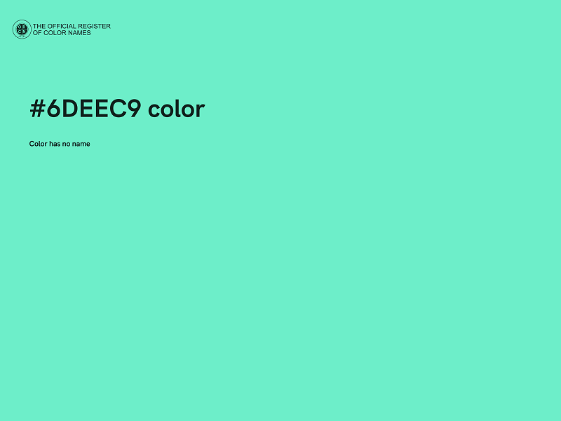 #6DEEC9 color image