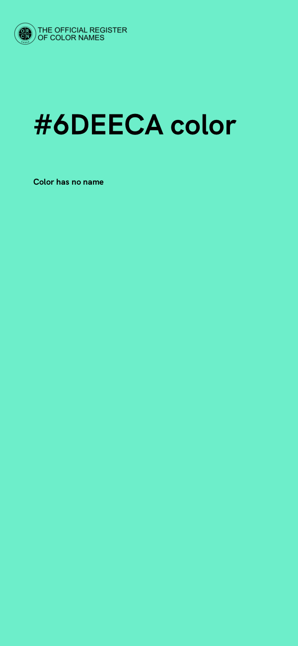 #6DEECA color image