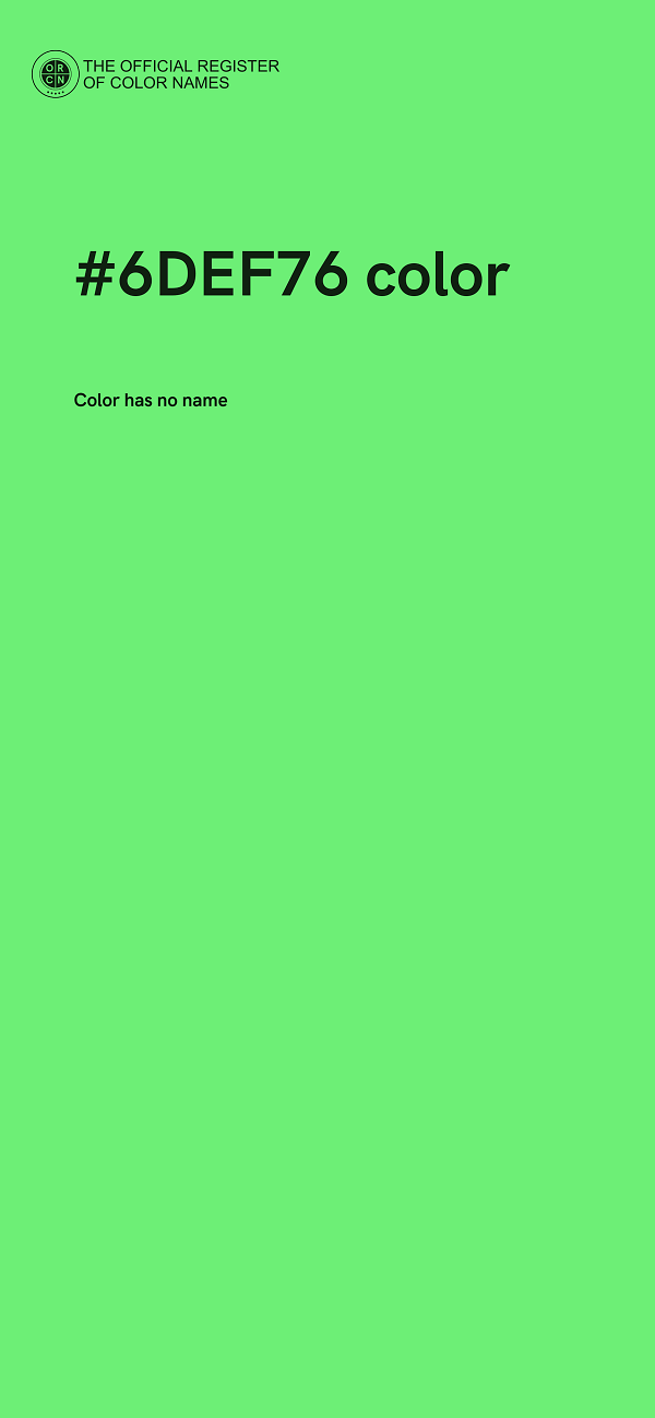 #6DEF76 color image