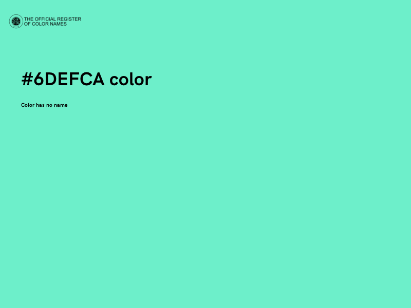 #6DEFCA color image