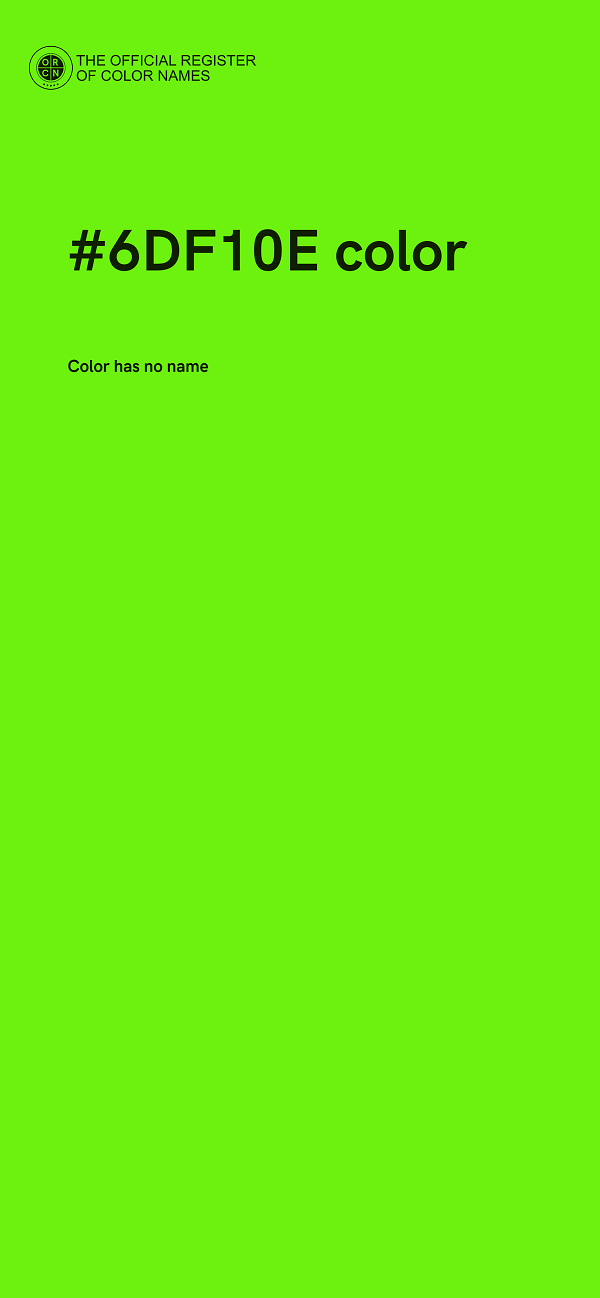 #6DF10E color image