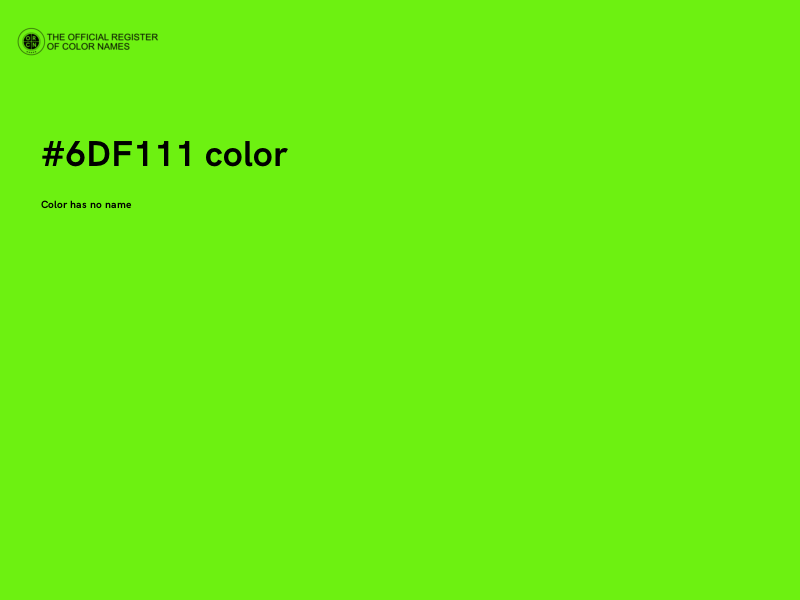 #6DF111 color image