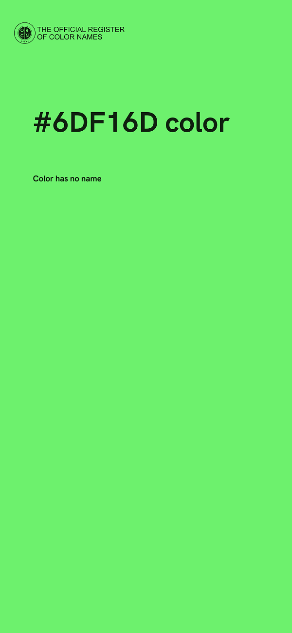 #6DF16D color image