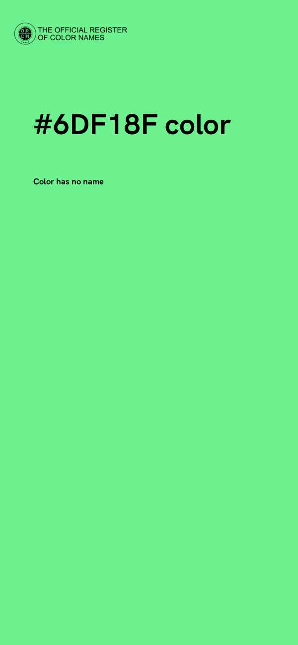 #6DF18F color image