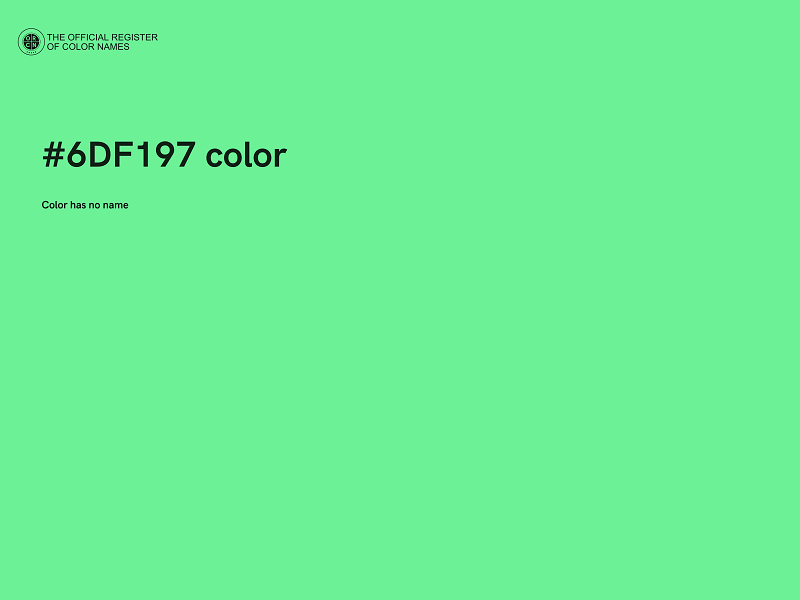 #6DF197 color image