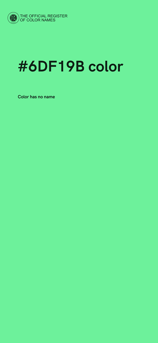 #6DF19B color image