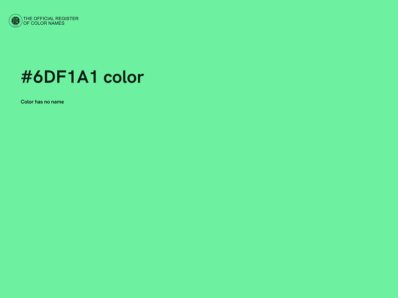 #6DF1A1 color image