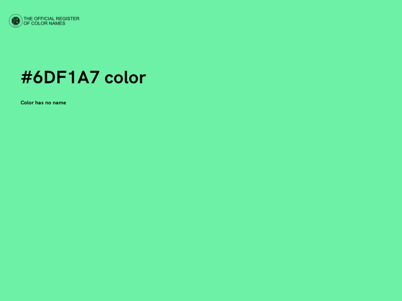#6DF1A7 color image