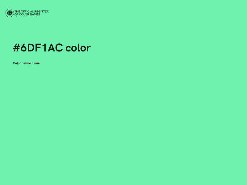 #6DF1AC color image