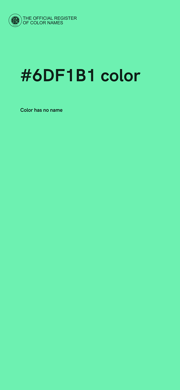 #6DF1B1 color image