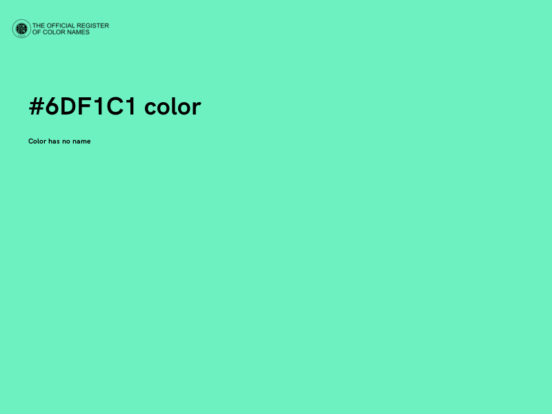 #6DF1C1 color image