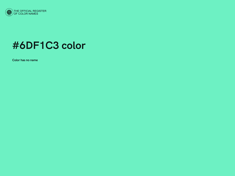 #6DF1C3 color image