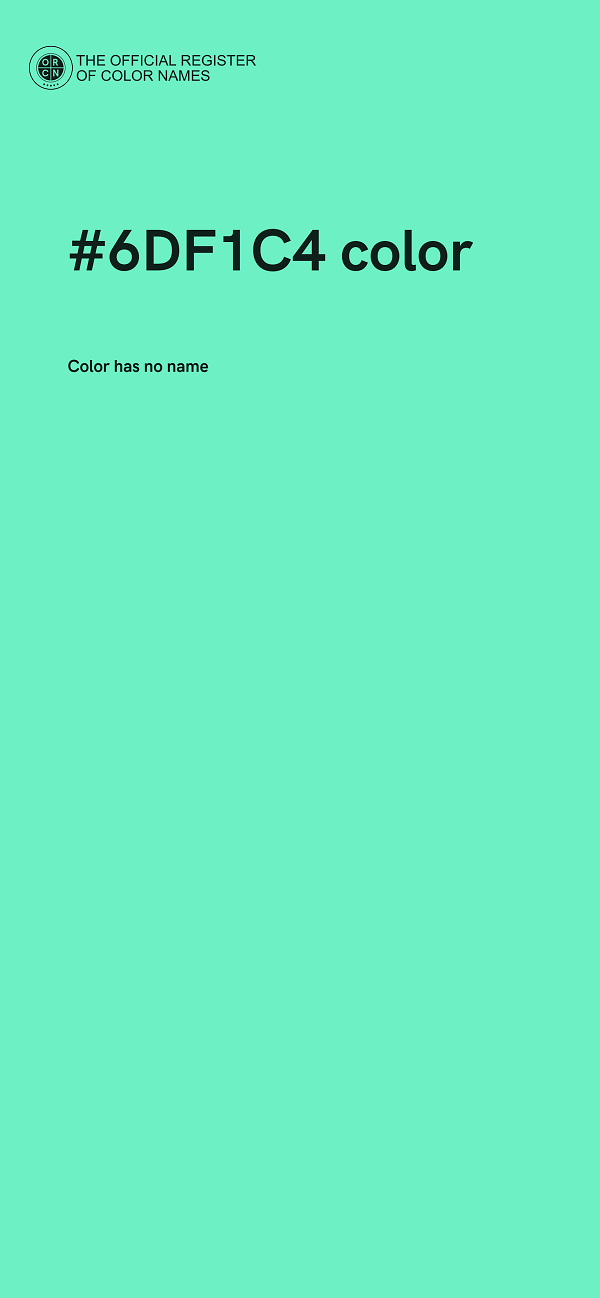#6DF1C4 color image
