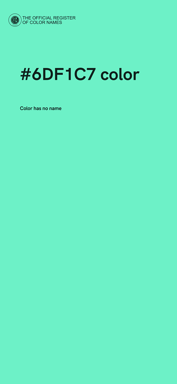 #6DF1C7 color image
