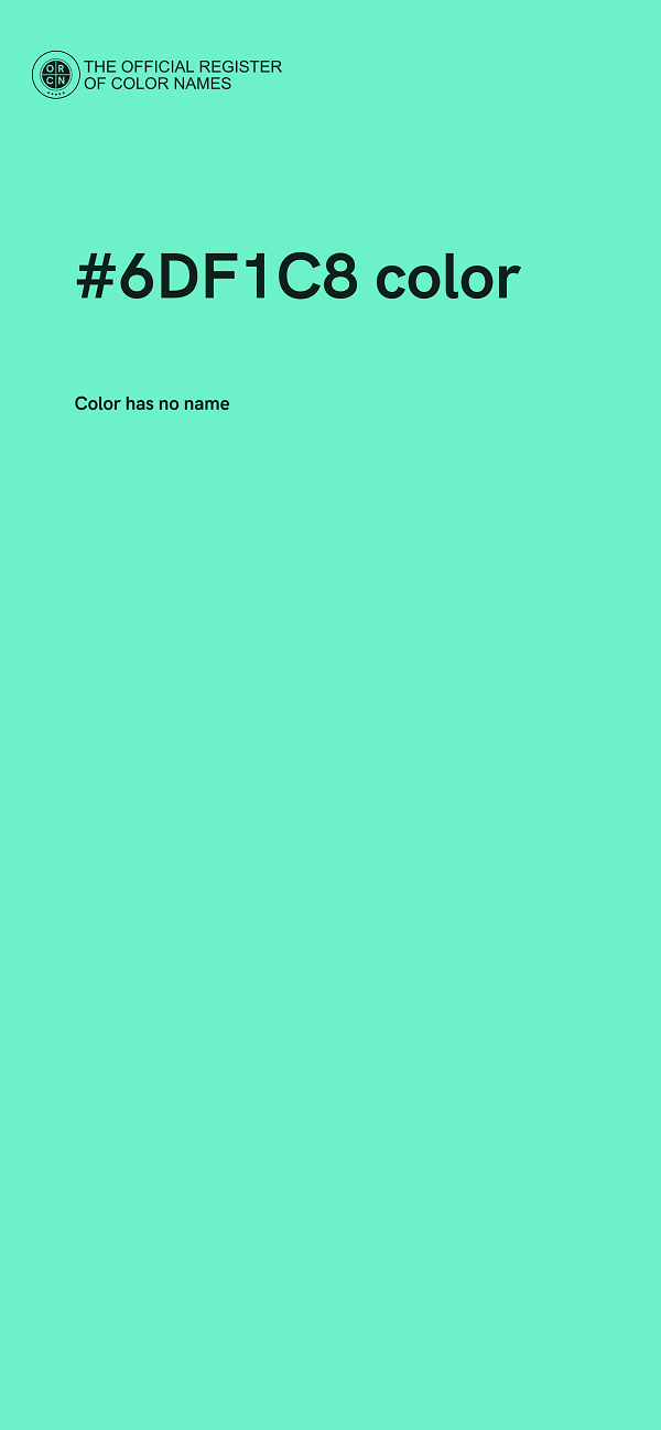 #6DF1C8 color image