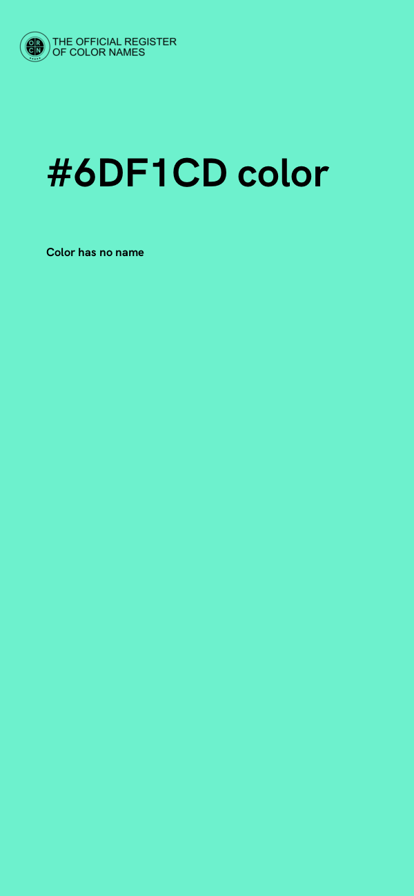 #6DF1CD color image
